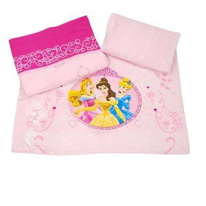 Disney Princess Sheet Set Twin 2011 3pc Girls Pink Heart Aurora Belle Cinderella